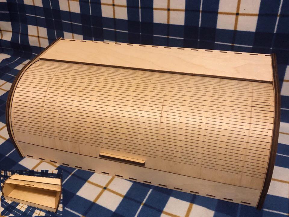 Laser Cut Box With Sliding Lid Bread Box Free CDR Vectors Art