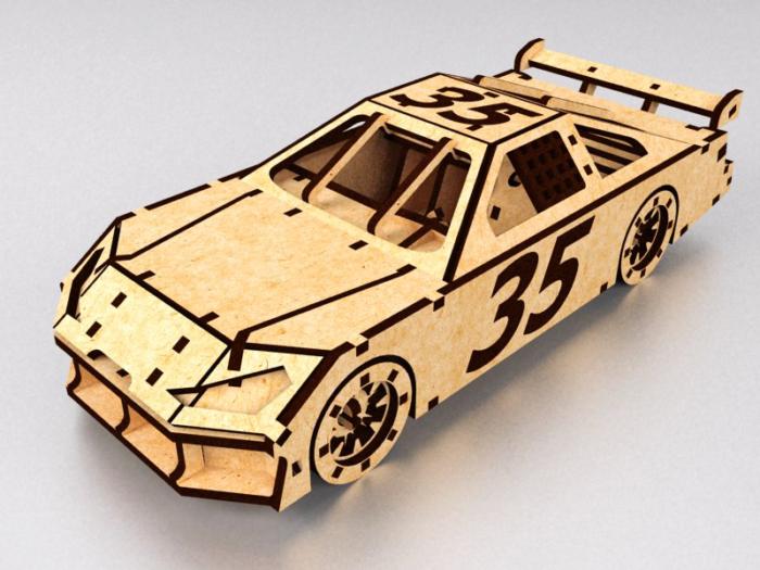 Laser Cut Nascar Toy Race Car Model Free PDF File
