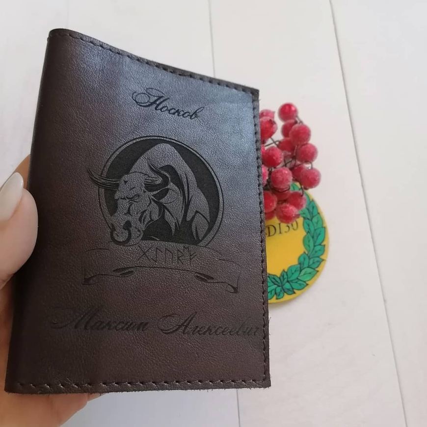 Laser Cut Bull For Engraving On Leather Wallet Free CDR Vectors Art