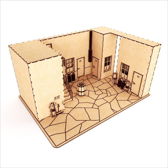 Doll House Decoration For A Game Free DXF File