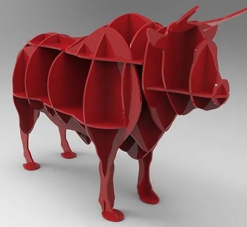 Laser Cut Bull Shelf Free CDR Vectors Art