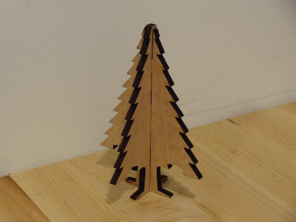 Laser Cut Tree Ornament Plywood Free DXF File