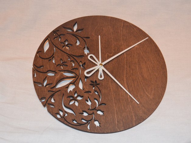 Laser Cut Layout For Round Clock Free AI File