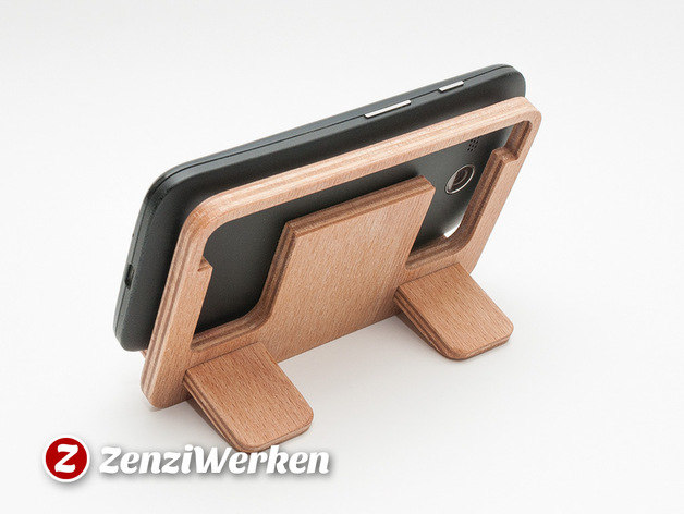 Laser Cut Smartphone Stand Free DXF File