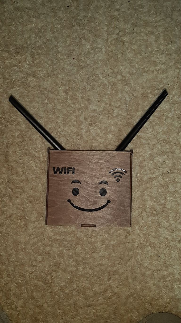 Wifi Box For Laser Cutting Free CDR Vectors Art