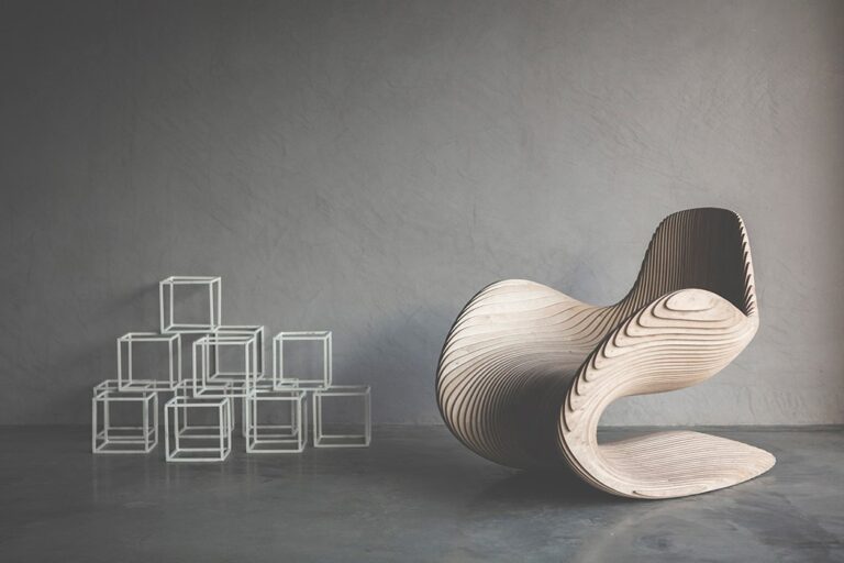 Chair Wave Design For Laser Cut Free CDR Vectors Art
