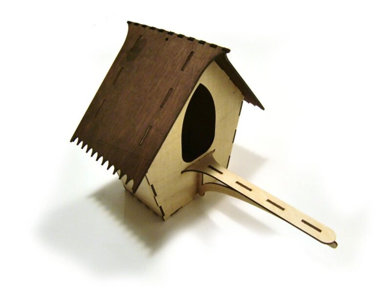 Bird House 3mm Plywood For Laser Cut Free DXF File