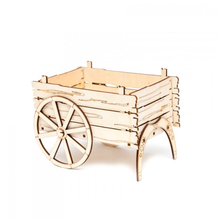 Carriage Cart Flower Basket For Laser Cut Free CDR Vectors Art