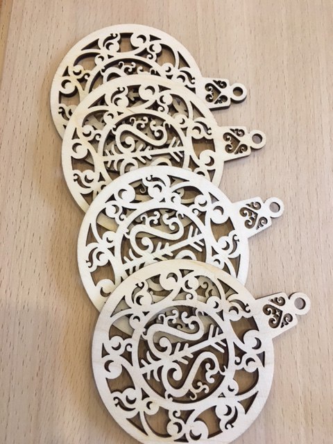 Model Of New Year Decorations For Laser Cutting Free CDR Vectors Art