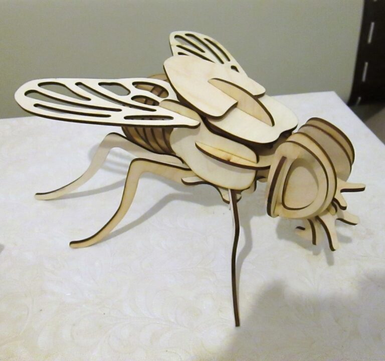 Fly 3d Puzzle For Laser Cut Free CDR Vectors Art