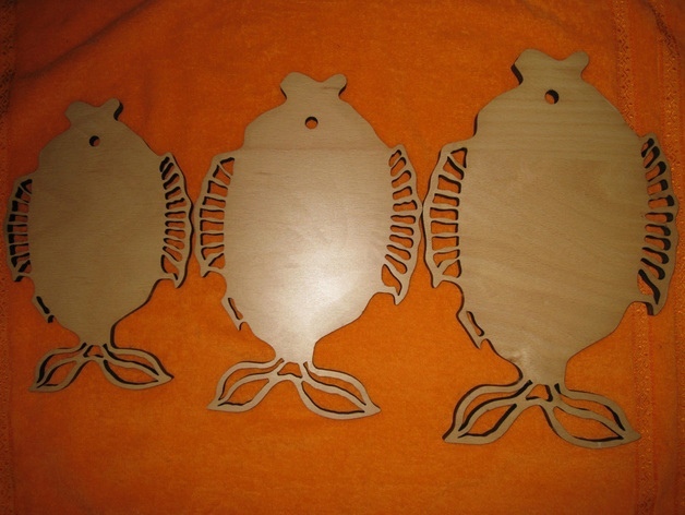 Laser Cut Decorative Fish Shaped Cutting Board Free CDR Vectors Art