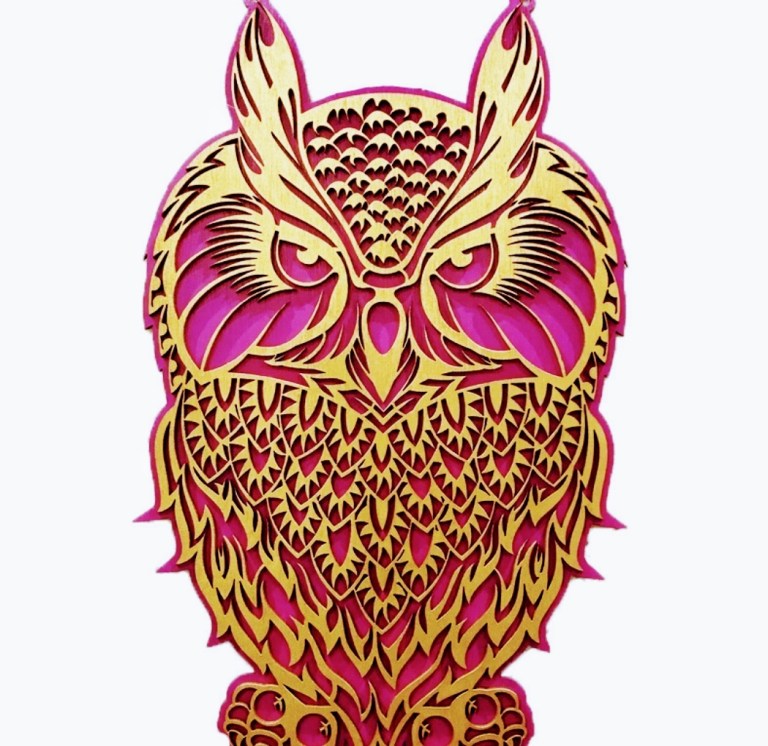 Laser Cut Owl Free CDR Vectors Art