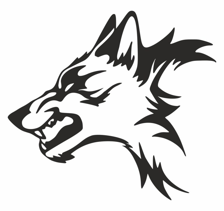 Plasma Cut Panel Wolf Free DXF File