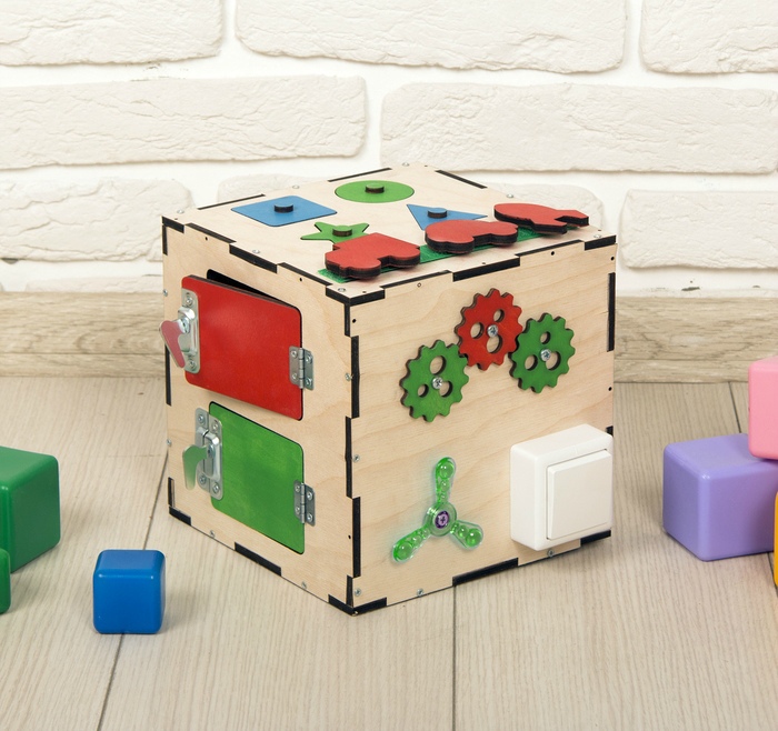 Busy Cube Wooden Toy For Laser Cut Free CDR Vectors Art