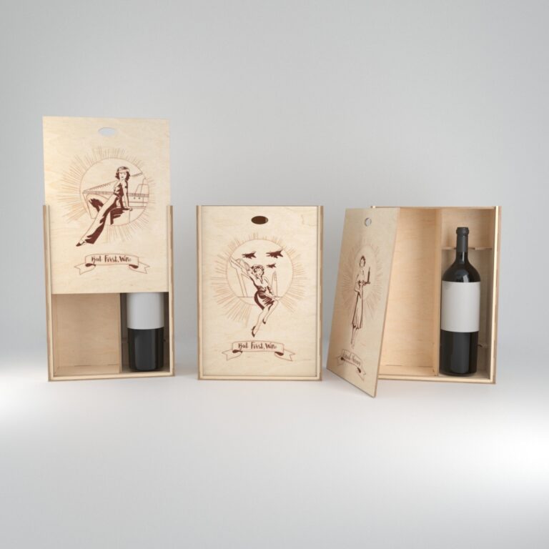 Gift Minibar For Wine For Laser Cut Free CDR Vectors Art