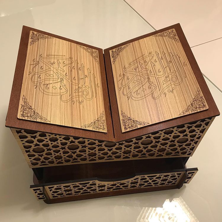 Decorative Quran Box With Rehal Free DXF File
