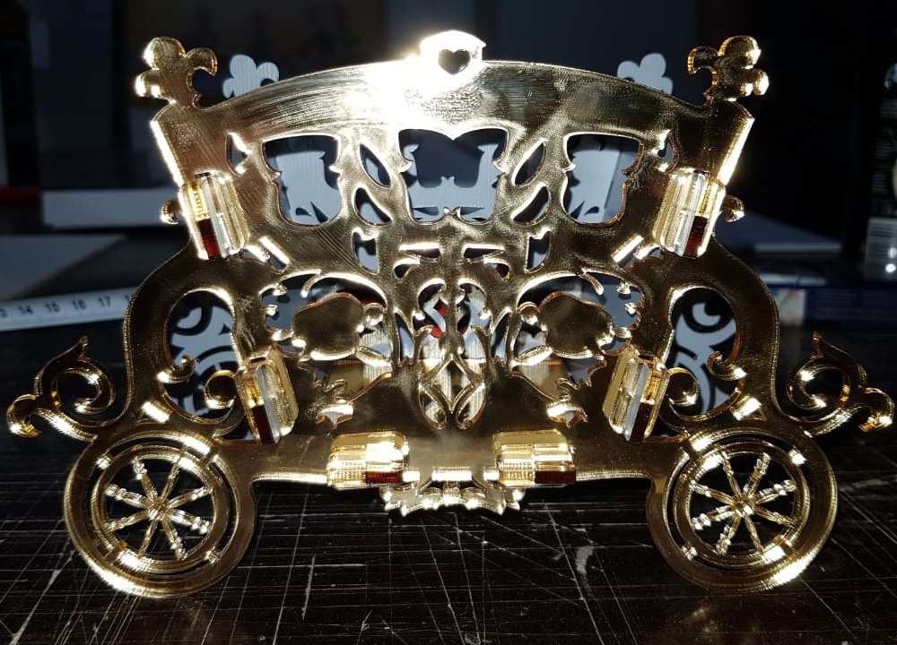 Decorative Carriage Flower Holder For Laser Cut Free CDR Vectors Art