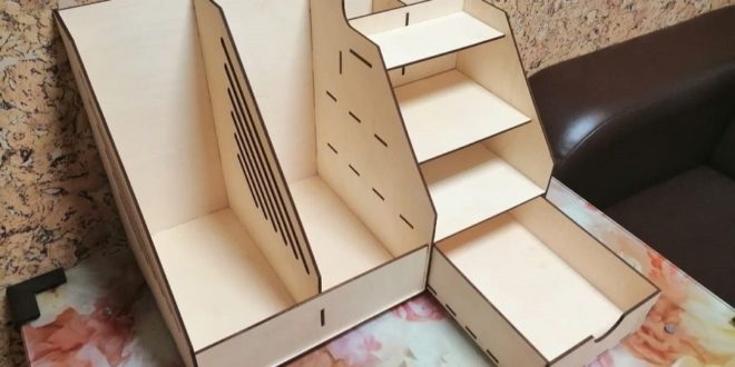 Cnc Organizer Office Paper For Laser Cut Free DXF File