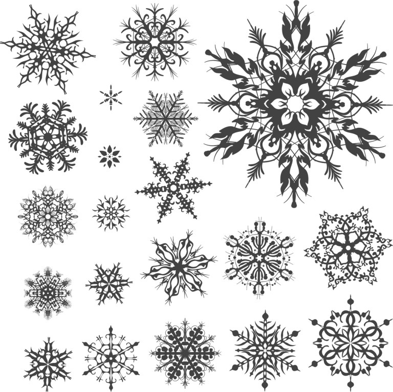 Snowflake Set Free For Laser Cut Free CDR Vectors Art