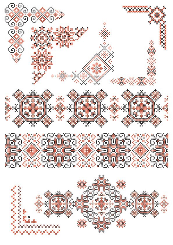 Ukraine Style Fabric Ornaments For Laser Cut Free CDR Vectors Art