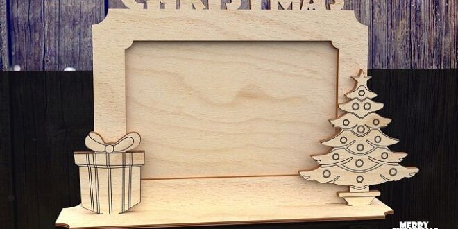 Photo Frame With Tree For Laser Cut Free CDR Vectors Art