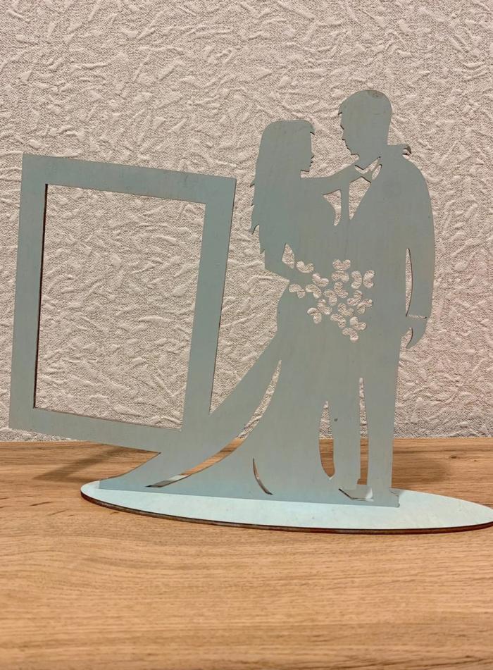 Wedding Bride Groom Photo Frame For Laser Cut Free CDR Vectors Art