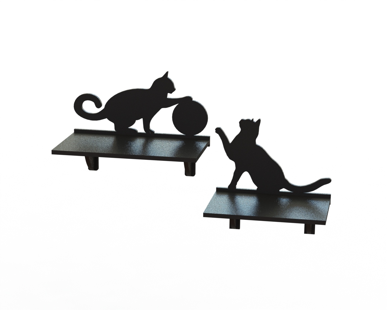 Cat Shelf For Laser Cut Free CDR Vectors Art