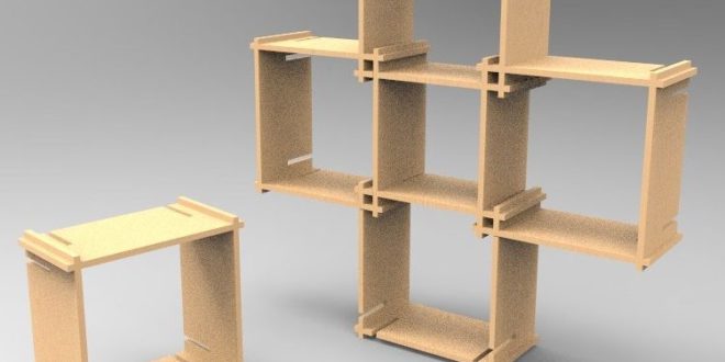 Project Modular Shelf For Laser Cut Free DXF File