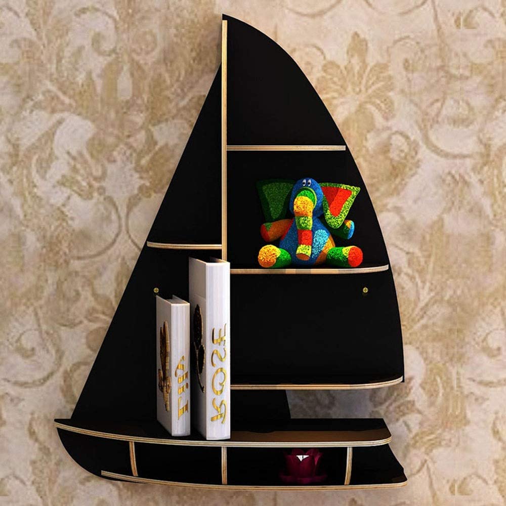 wall-mounted Storage Shelf Sailboat Floating For Laser Cut Free DXF File