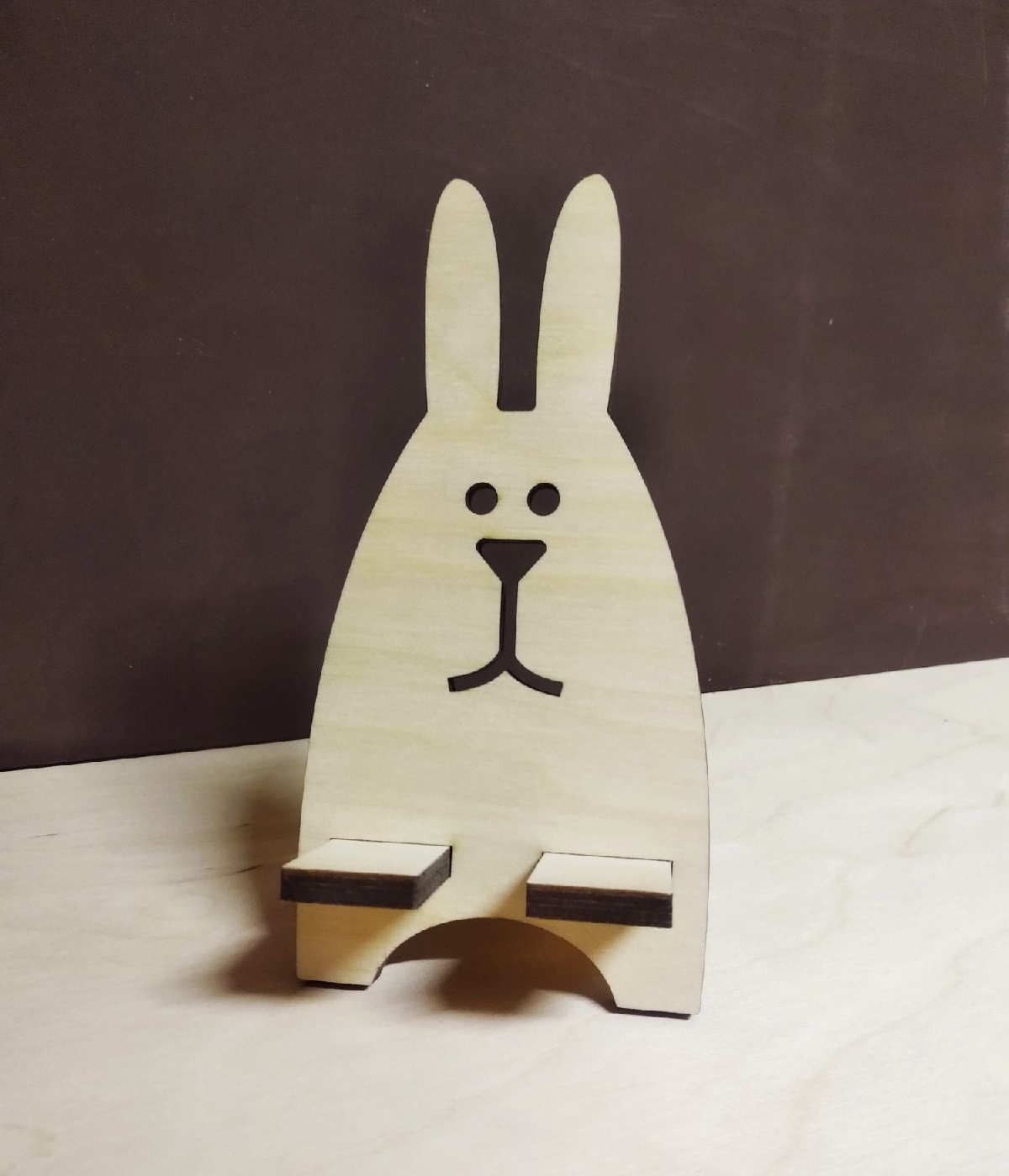 Creative Cute Rabbit Desktop Phone Stand For Laser Cut Free CDR Vectors Art