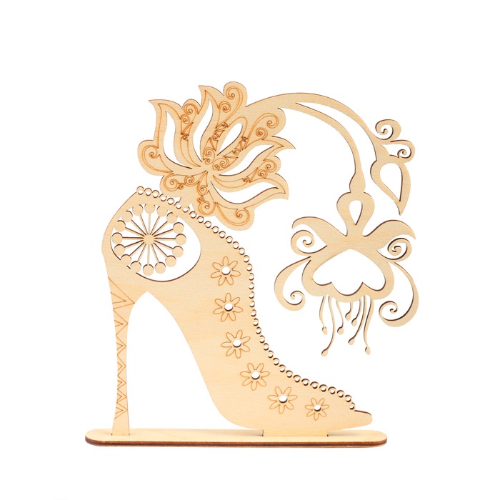 High Heel Jewelry Stand For Laser Cut Free CDR Vectors Art