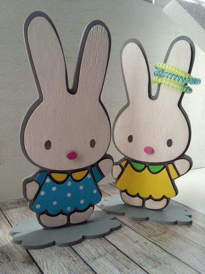 Bunny Stand For Hairpins For Laser Cut Free CDR Vectors Art