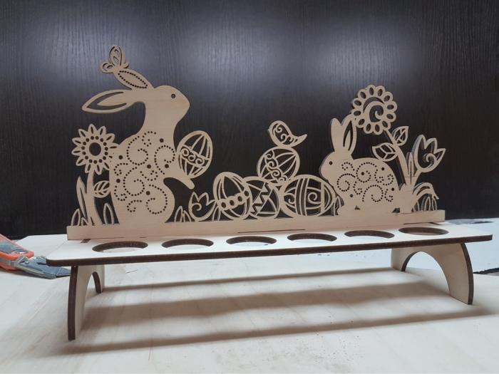 Easter Bunny Stand For Laser Cut Free CDR Vectors Art