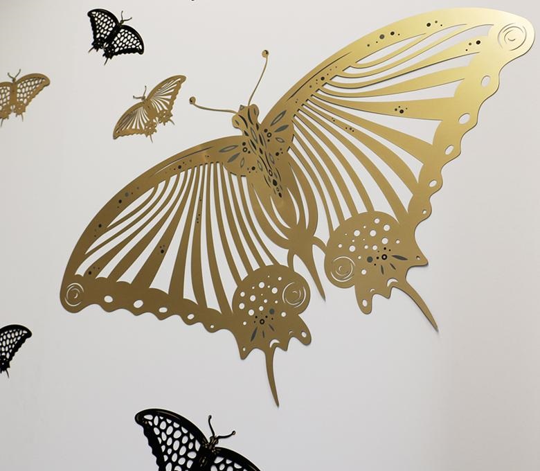 Butterfly Wall Sticker For Laser Cut Free CDR Vectors Art