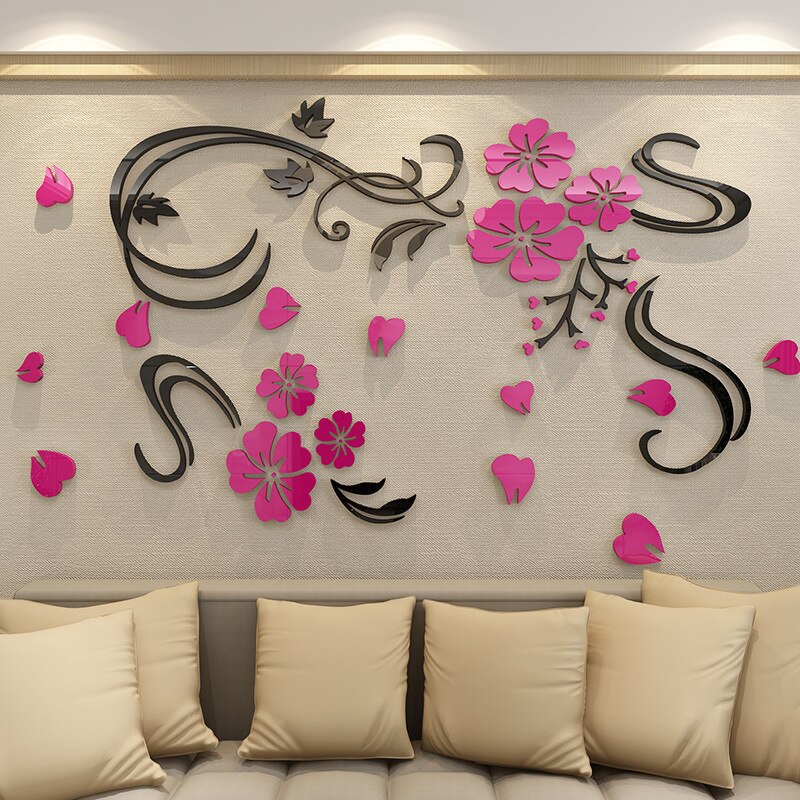 Flower Vine Acrylic Wall Decor For Laser Cut Free CDR Vectors Art