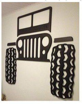 Jeep Wall Panel For Laser Cut Free DXF File