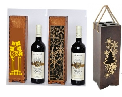 Wine Gift Box For Laser Cut Free CDR Vectors Art