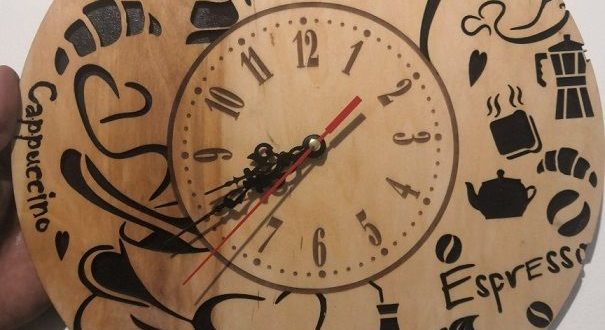 Kitchen Clock For Laser Cut Free CDR Vectors Art