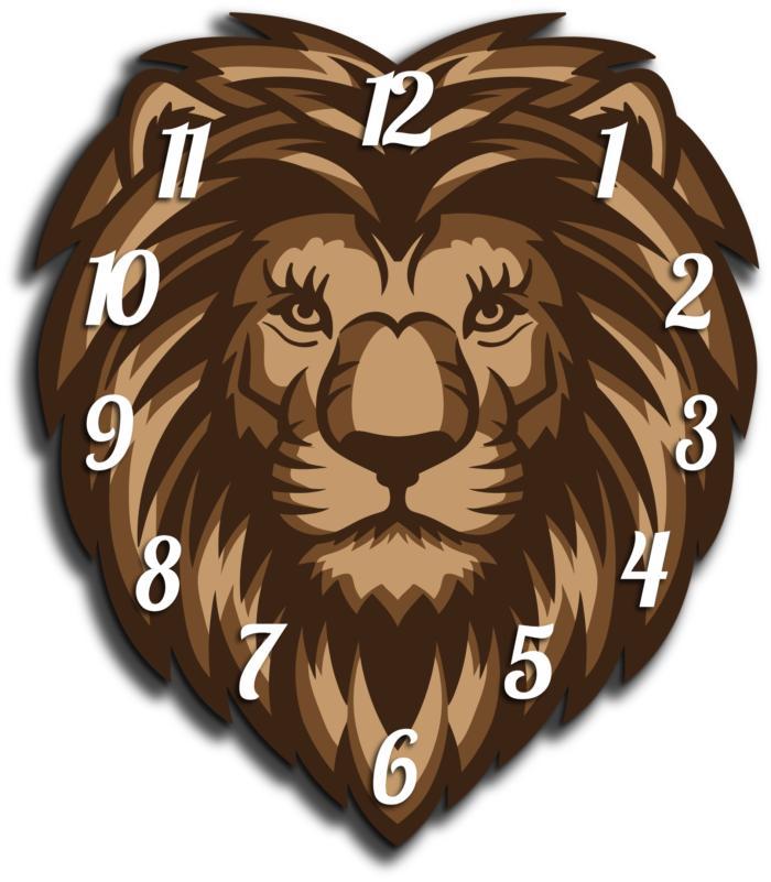 Lion Head Wall Clock Template For Laser Cut Free CDR Vectors Art