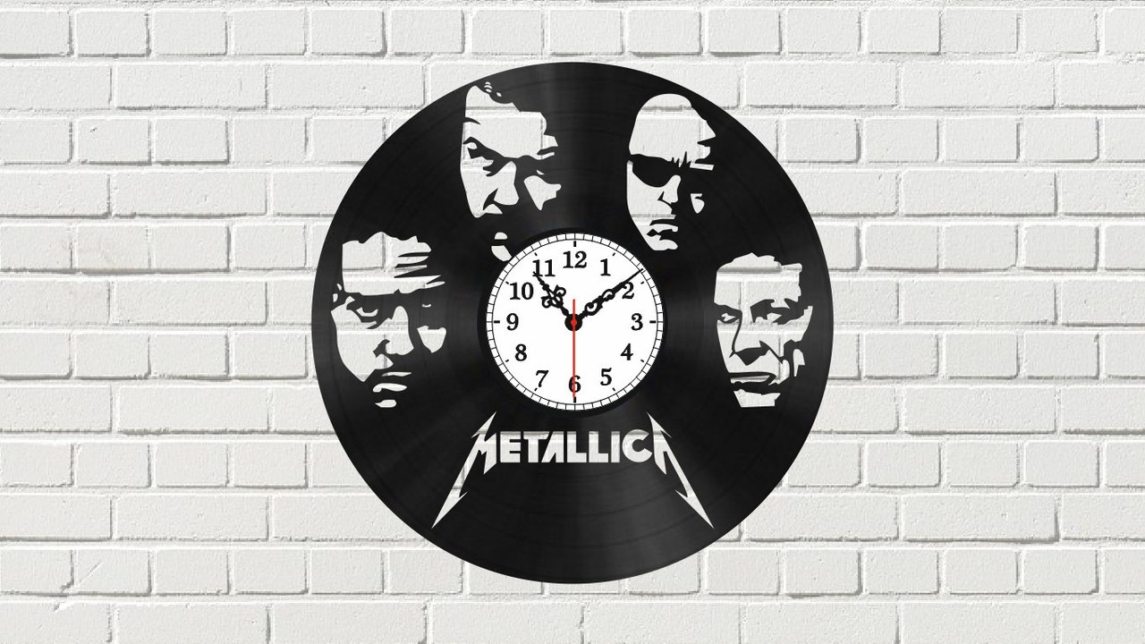 Metallica Wall Clock For Laser Cut Free CDR Vectors Art