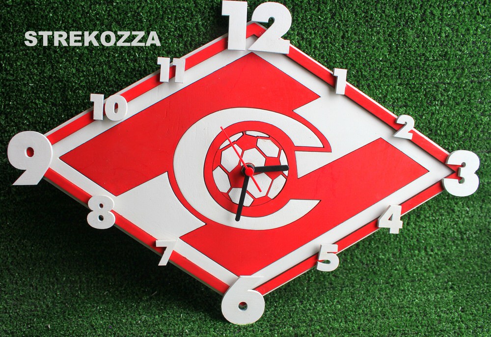 Spartak Clock For Laser Cut Free CDR Vectors Art