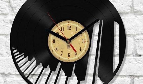 Vinyl Clock Piano For Laser Cut Free DXF File