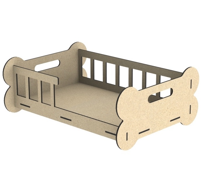 Wooden Dog Bed Puppy Crib For Laser Cut Free CDR Vectors Art