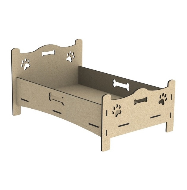 Wooden Fancy Dog Bed Pet Supplies For Laser Cut Free CDR Vectors Art