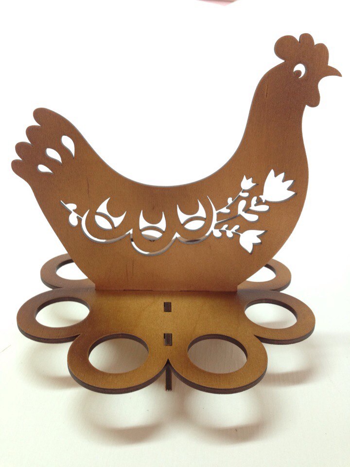Easter Egg Tray Holder Stand Chicken For Laser Cut Free CDR Vectors Art