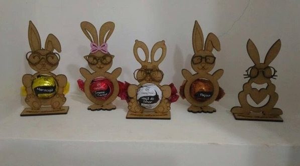 Easter Egg Tray Holder Stand Rabbit For Laser Cut Free CDR Vectors Art