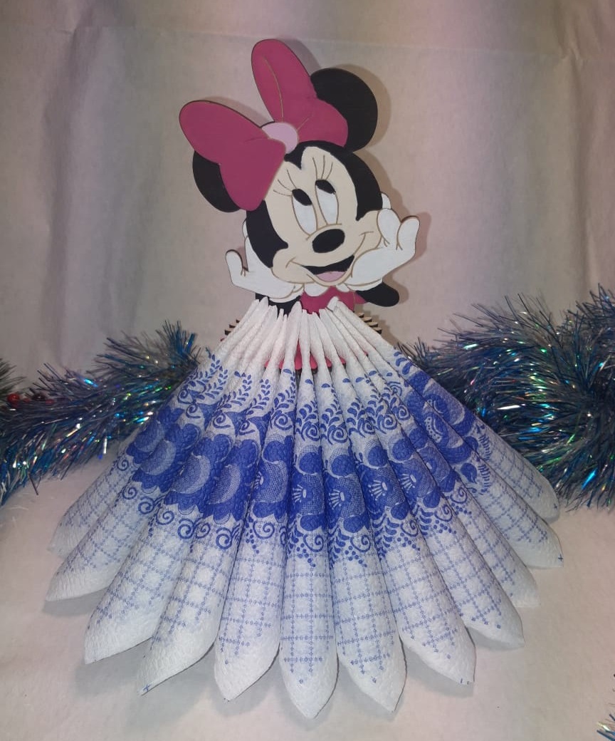 Minnie Mouse Napkin Holder For Laser Cut Free CDR Vectors Art