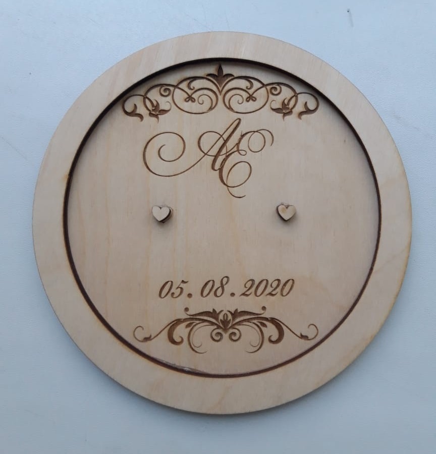 Personalised Ring Holder Engagement Ring Platter For Laser Cut Free CDR Vectors Art