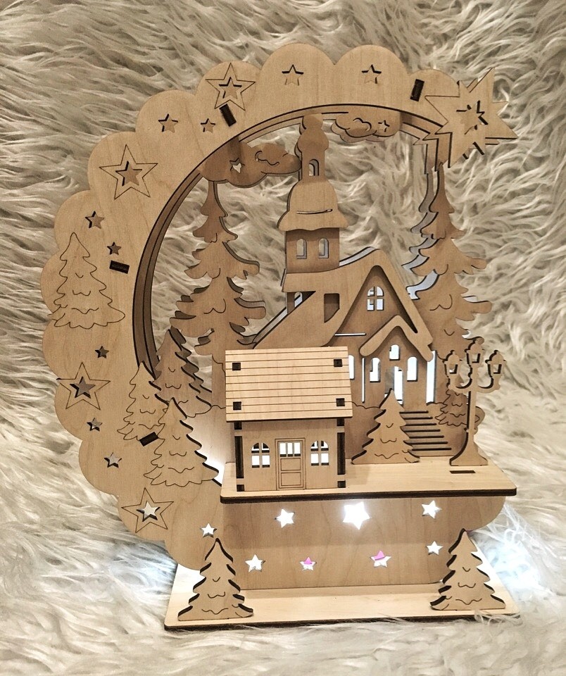 New Year Eve Lamp For Laser Cut Free CDR Vectors Art