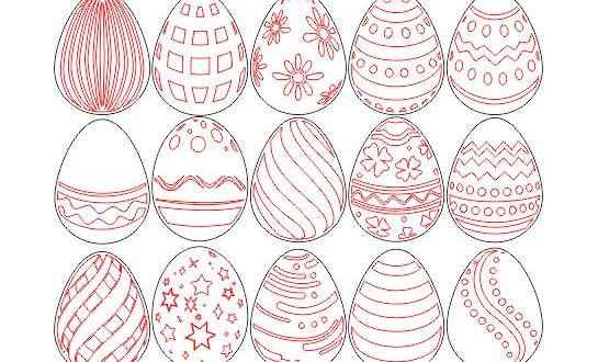 Easter Eggs For Laser Cut Free CDR Vectors Art
